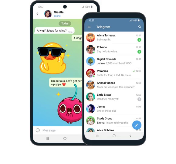 纸飞机下载 iOS 聊天界面